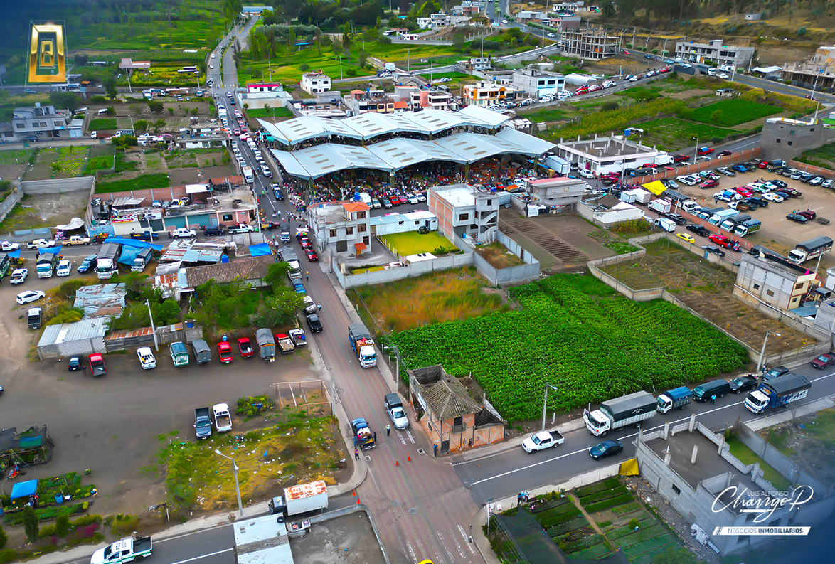 Terreno en Sector Comercial Mercado Mayorista de Pelileo